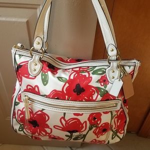 Coach Poppy Floral Hallie Tote.